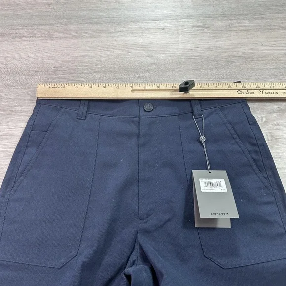 NEW G/FORE Pants Womens 8 Navy Straight Tapered High Rise Golf Chino Trousers